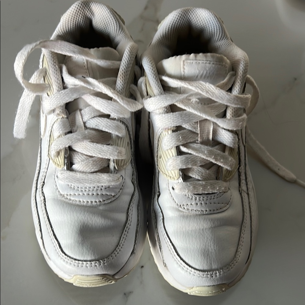 White Athletic Shoes with Breathable Material